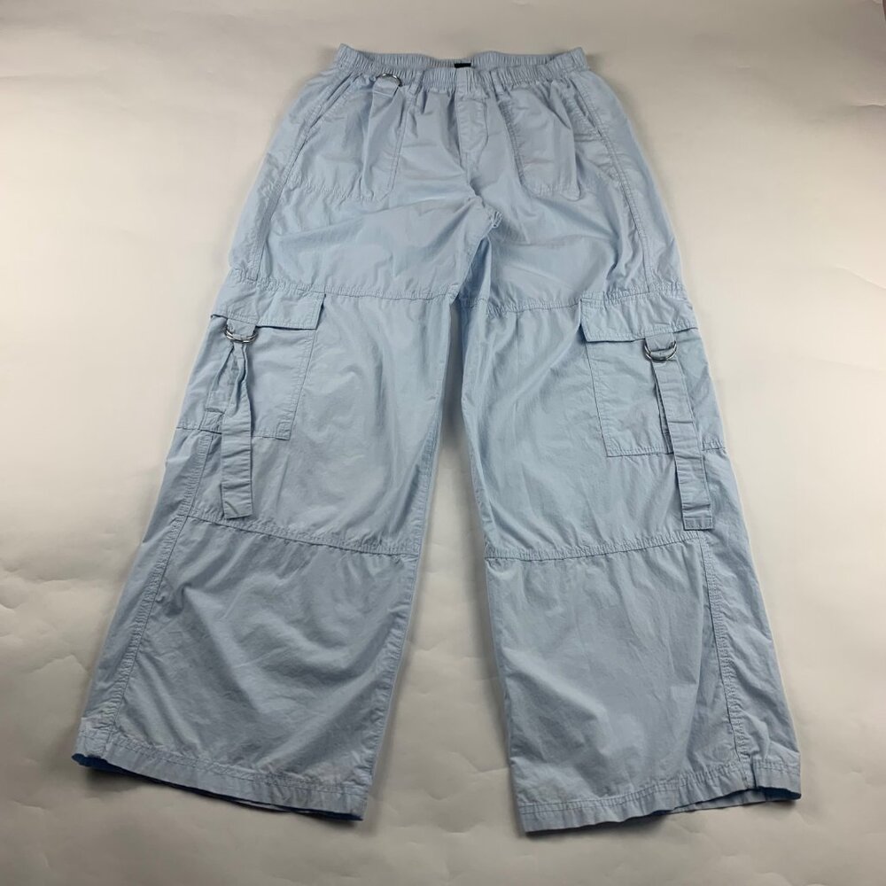 Wild Fable Light Blue Cotton Wide Leg Cargo Pant M